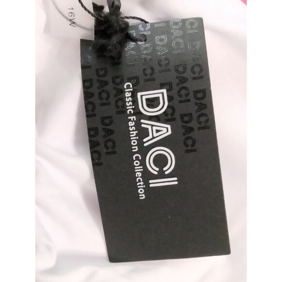 Daci Striped 16W One Piece Swimsuit Tummy Control V-Neck Design Hollow-Out Style - Picture 7 of 10